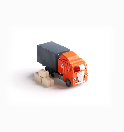 Photo 3D d'un camion et des cartons